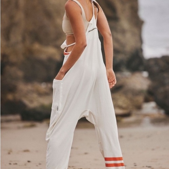 Free People Hot Shot Printed Onesie Orange Crush - Picture 3 of 5